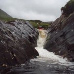  Glenacally River - Alan running the final drop.Tight like tiger