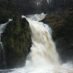 Photo of the Tourmakeady Waterfall in County Mayo Ireland. Pictures of Irish whitewater kayaking and canoeing. Photo by Dave Horkan