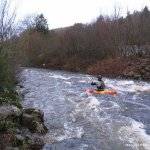  Nire River - kev heads off downstream of the get on 