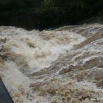 Photo of the Upper Flesk/Clydagh river in County Kerry Ireland. Pictures of Irish whitewater kayaking and canoeing. Underneath new Poul Gorm bridge on the Clydagh 23oct08. Photo by John Lynch Clydagh