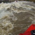  Erriff River - The rapid above the falls at 3 meters on the gauge