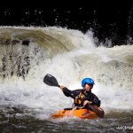 Photo of the Liffey river in County Dublin Ireland. Pictures of Irish whitewater kayaking and canoeing. http://www.flickr.com/photos/alituv/sets/72157617952125780/. Photo by tuvik@vodafone.ie