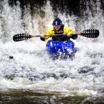 Photo of the Liffey river in County Dublin Ireland. Pictures of Irish whitewater kayaking and canoeing. http://www.flickr.com/photos/alituv/sets/72157617952125780/. Photo by tuvik@vodafone.ie