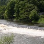  Liffey River - Lucan weir panorama 2