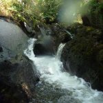 Photo of the Coomeelan Stream in County Kerry Ireland. Pictures of Irish whitewater kayaking and canoeing. Between first and second bridges. Photo by Daith