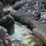 Photo of the Coomeelan Stream in County Kerry Ireland. Pictures of Irish whitewater kayaking and canoeing. 100m below third bridge. Photo by Daith