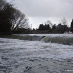 Photo of the Deel river in County Limerick Ireland. Pictures of Irish whitewater kayaking and canoeing. Weir. Photo by ULKC