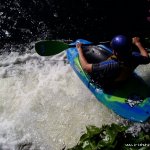  Lower Corrib River - Steve going over Jurys canal drop.