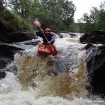  Avonmore (Annamoe) River - Jacksons, Very low water. Paddler Mark Ahern.