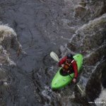 Photo of the Upper Flesk/Clydagh river in County Kerry Ireland. Pictures of Irish whitewater kayaking and canoeing. 27/12/07. Photo by D O C.