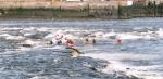 Photo of the Lower Corrib river in County Galway Ireland. Pictures of Irish whitewater kayaking and canoeing. The Rapids, on a low tide.