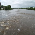 Photo of the Boyne river in County Meath Ireland. Pictures of Irish whitewater kayaking and canoeing. Boyne at Slane Bridge. Photo by Stasys