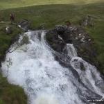 Photo of the Seanafaurrachain river in County Galway Ireland. Pictures of Irish whitewater kayaking and canoeing. One of many slides.Low water=shallow pool (1ft). Photo by Graham Clarke