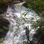 Photo of the Woodstock Falls (Inistioge) in County Kilkenny Ireland. Pictures of Irish whitewater kayaking and canoeing. Upper slide / fall. Photo by Adrian S