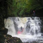 Photo of the Clare Glens - Clare river in County Limerick Ireland. Pictures of Irish whitewater kayaking and canoeing. Main drop low water nov 06. Photo by Patrick mccormack