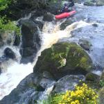 Photo of the Glenarm river in County Antrim Ireland. Pictures of Irish whitewater kayaking and canoeing. Pucker-Up. Photo by Dave G