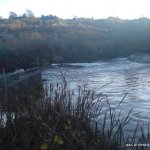  Kip (Loughkip) River - Eddy and concrete wall, before the slide. 