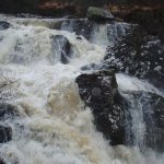 Photo of the Owbeg river in County Kerry Ireland. Pictures of Irish whitewater kayaking and canoeing. main drop hw. Photo by dave g