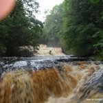  Roogagh River - middle drop with main drop in backgroung and 3rd dropl/slide in foreground