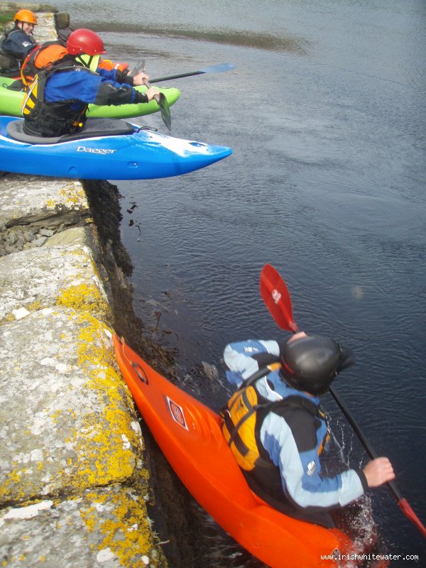  Lough Hyne Tidal Rapids River - launching above rapi