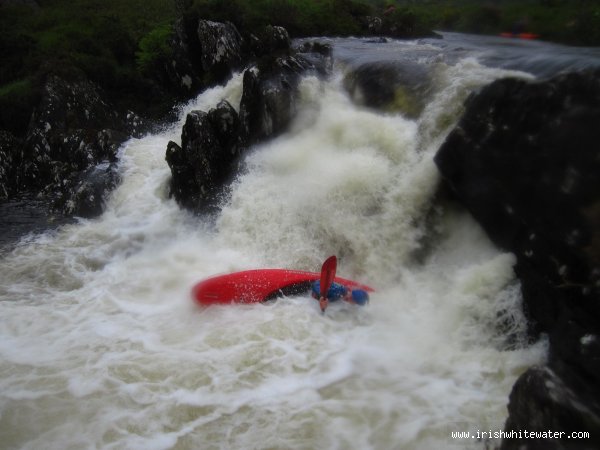  Owenshagh River - jack corbett, entry drop of s-bend rapid