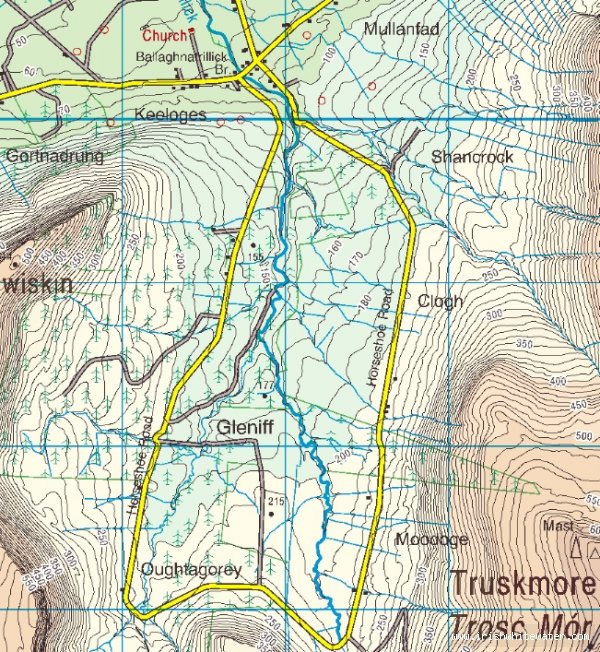 Map to Ballintrillick River - Map