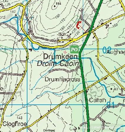 Map to Deele Drumkeen River - Map