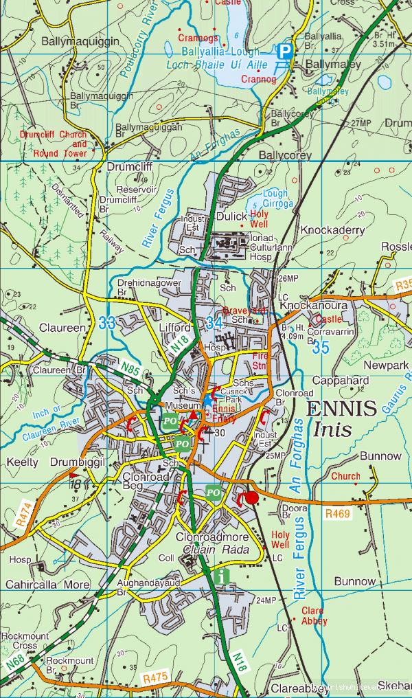Map to Fergus River - River Fergus