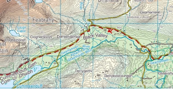 Map to Gearhameen River - Gearhameen River