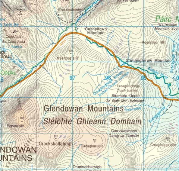 Map to Owenvehy River -  Owenvehy