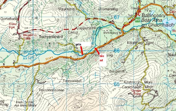 Map to Upper Lee River - 