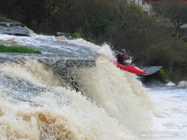  Ennistymon Falls River - Dave Clarke boofing main drop
