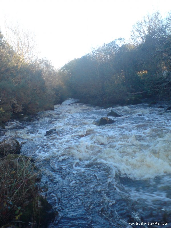  Kip (Loughkip) River - The long rapid below the slide.