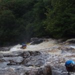 Photo of the Upper Flesk/Clydagh river in County Kerry Ireland. Pictures of Irish whitewater kayaking and canoeing. wongy on slide. Photo by dave g