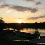 Photo of the Tourmakeady Waterfall in County Mayo Ireland. Pictures of Irish whitewater kayaking and canoeing. Lough Mask Sunset. Photo by M Casey