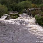 Photo of the Upper Bandon river in County Cork Ireland. Pictures of Irish whitewater kayaking and canoeing. BIG DROP @ +0.5M. Photo by Dave P
