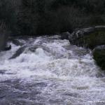 Photo of the Upper Bandon river in County Cork Ireland. Pictures of Irish whitewater kayaking and canoeing. BIG DROP @ +1.3M. Photo by Dave P