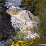 Photo of the Owenaher river in County Sligo Ireland. Pictures of Irish whitewater kayaking and canoeing. First Part of Drop. Photo by Alan Judge