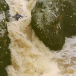  Boluisce River - Bowsie runs the top drop on the river right side.