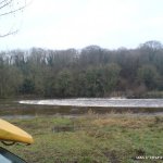 Photo of the Boyne river in County Meath Ireland. Pictures of Irish whitewater kayaking and canoeing. stackallen in high water. Photo by paul daly