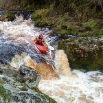  Upper Liffey River - caroline finn on coronation falls,low water