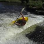 Photo of the Lee river in County Cork Ireland. Pictures of Irish whitewater kayaking and canoeing. Sluice low Water. Photo by MickeyB