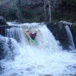 Photo of the Pollanassa (Mullinavat falls) river in County Kilkenny Ireland. Pictures of Irish whitewater kayaking and canoeing. Photo by Cora
