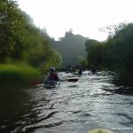Photo of the Barrow river in County Carlow Ireland. Pictures of Irish whitewater kayaking and canoeing. looking back towards the get in from the first wier at clashganny. Photo by michael flynn