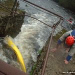  Barrow River - what happens when you send beginners down the salmon gates of the v wier at clashganny dangerous/fluke incident