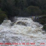 Photo of the Upper Bandon river in County Cork Ireland. Pictures of Irish whitewater kayaking and canoeing. The Upper Bandon @ The Big Drop
Level 1.45M. Photo by Dave P