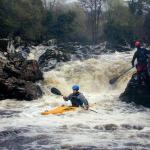 Photo of the Flesk river in County Kerry Ireland. Pictures of Irish whitewater kayaking and canoeing. Damien Kennedy Just after the Tripple Step.. Photo by Mickey