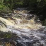 Photo of the Mayo Clydagh river in County Mayo Ireland. Pictures of Irish whitewater kayaking and canoeing. Entry rapids on the coming into the gorge on the lower section. Photo by Graham Clarke
