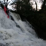 Photo of the Glenaniff river in County Leitrim Ireland. Pictures of Irish whitewater kayaking and canoeing. Navanman takes on Fowleys Falls......and wins!.
