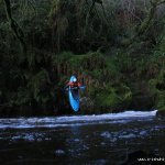 Photo of the Owennashad river in County Waterford Ireland. Pictures of Irish whitewater kayaking and canoeing. tony does the horizontal face plant dance!. Photo by Michael Flynn
